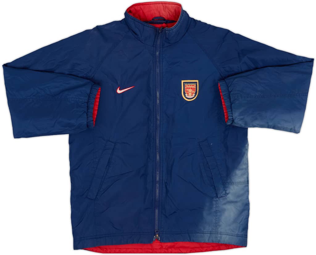 1998-99 Arsenal Nke Reversible Padded Bench Coat - 5/10 - (L.Boys)