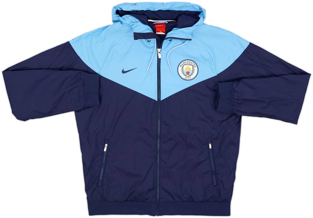 2017-18 Manchester City Nike Hooded Track Jacket - 8/10 - (M)