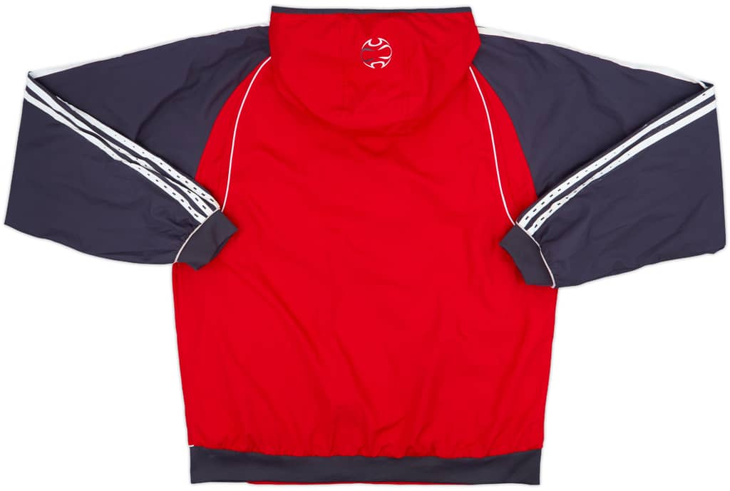 2006-07 Liverpool adidas 1/4 Zip Hooded Rain Jacket - 5/10 - (L)