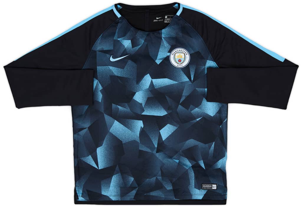 2017-18 Manchester City Nike Sweat Top - 9/10 - (L.Boys)