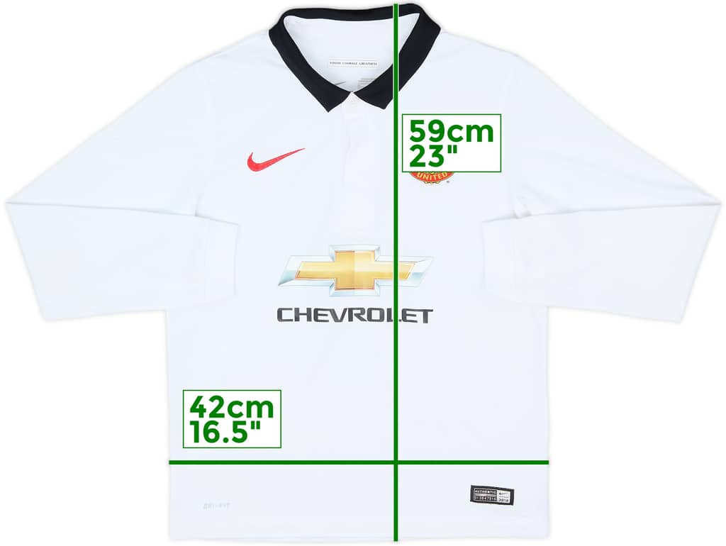 2014-15 Manchester United Away L/S Shirt - 9/10 - (M.Boys)