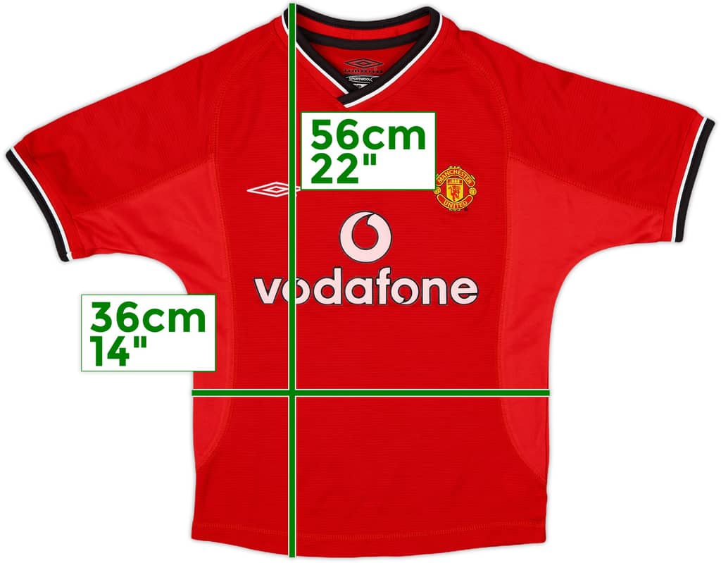 2000-02 Manchester United Home Shirt - 10/10 - (S.Boys)