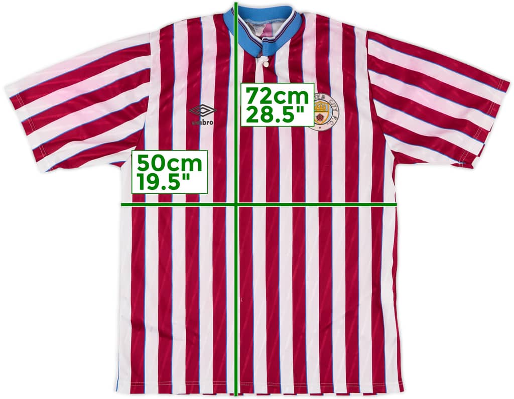 1988-90 Manchester City Away Shirt - 8/10 - (M)