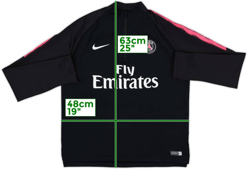 2018-19 Paris Saint-Germain Nike 1/4 Zip Drill Top - 9/10 - (XL.Boys)