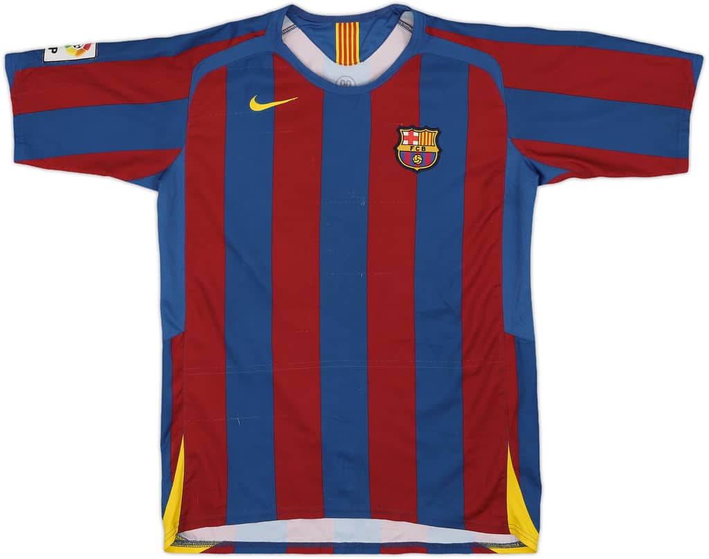 2005-06 Barcelona Home Shirt - 7/10 - (XL.Boys)