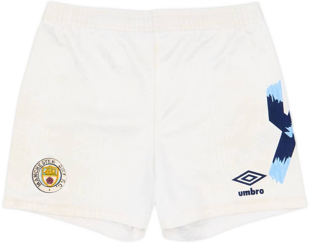 1991-93 Manchester City Home Shorts - 4/10 - (M.Boys)