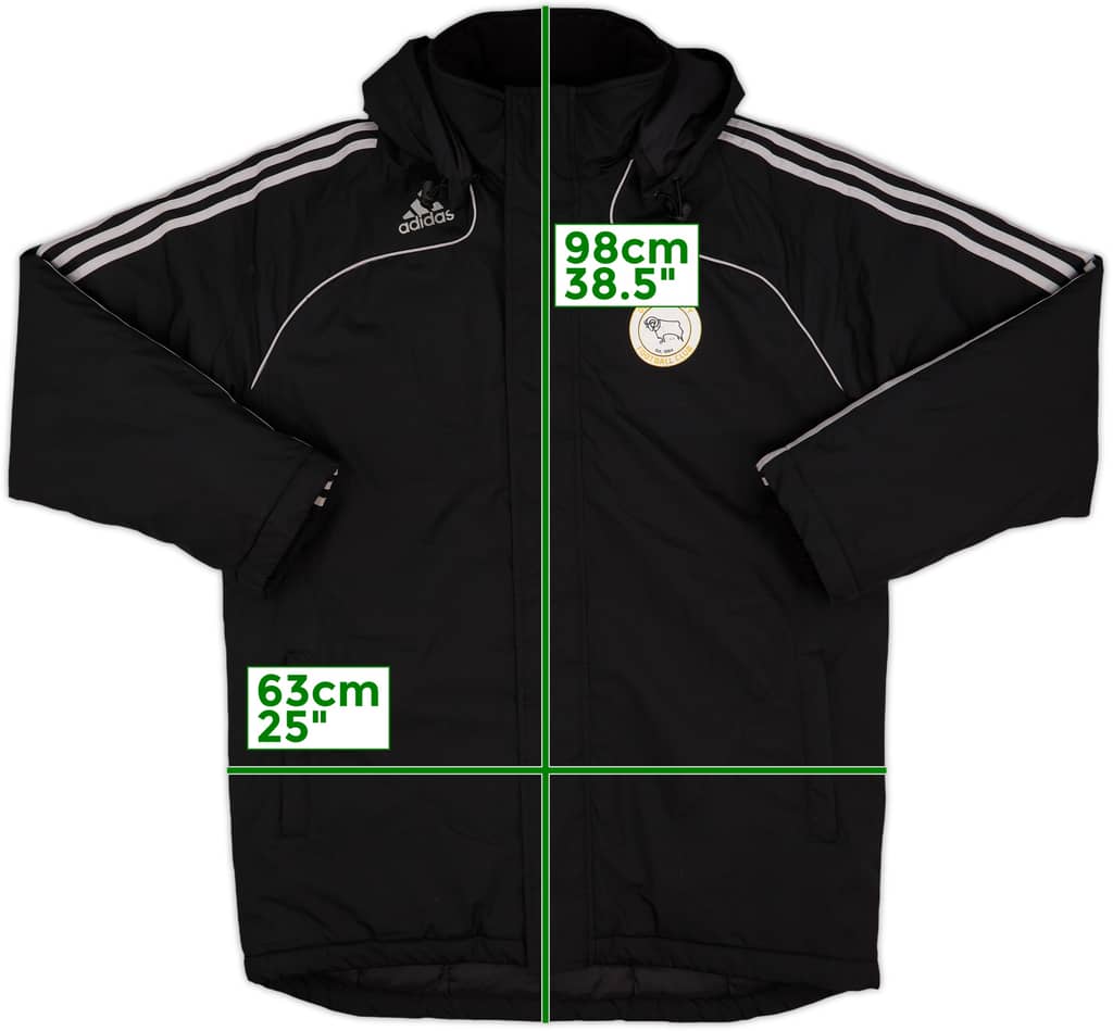 2007-09 Derby County adidas Padded Bench Coat - 5/10 - (M)