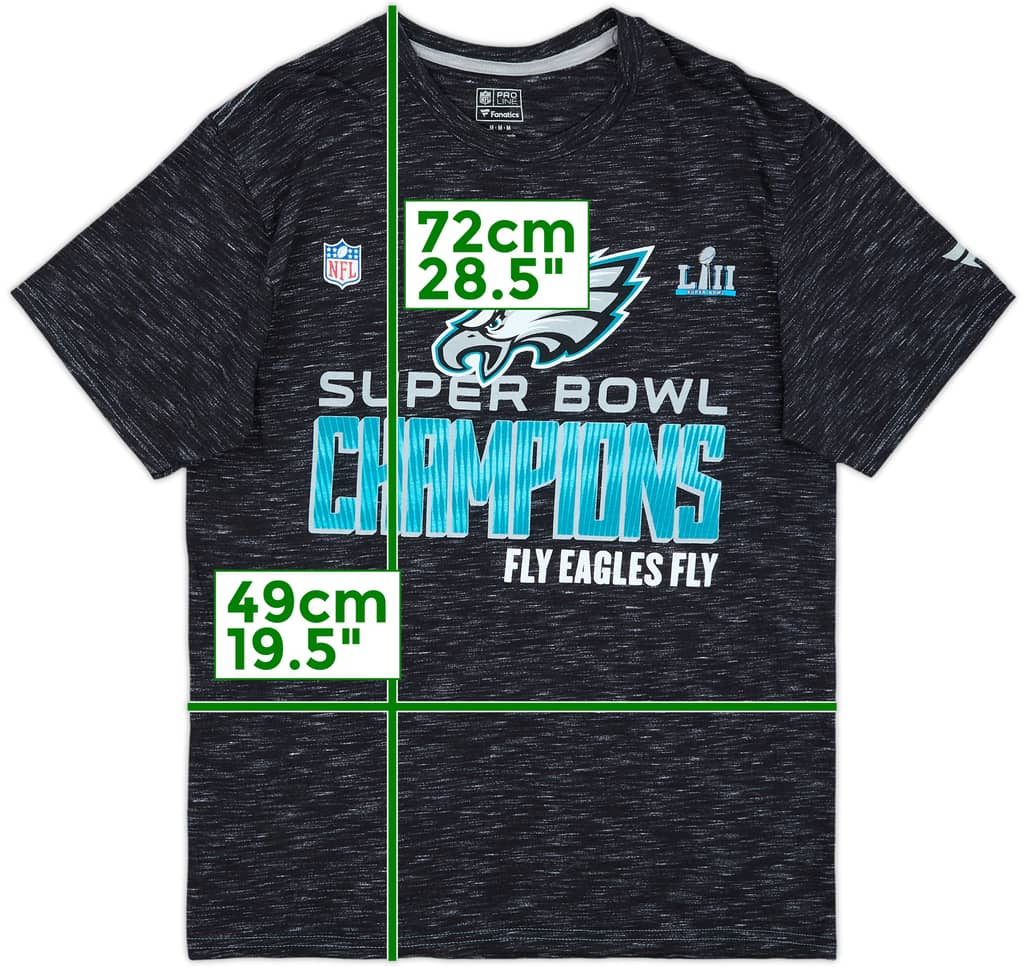 2018 Philadelphia Eagles Super Bowl LII Champions Fanatics Tee - 9/10 - (M)