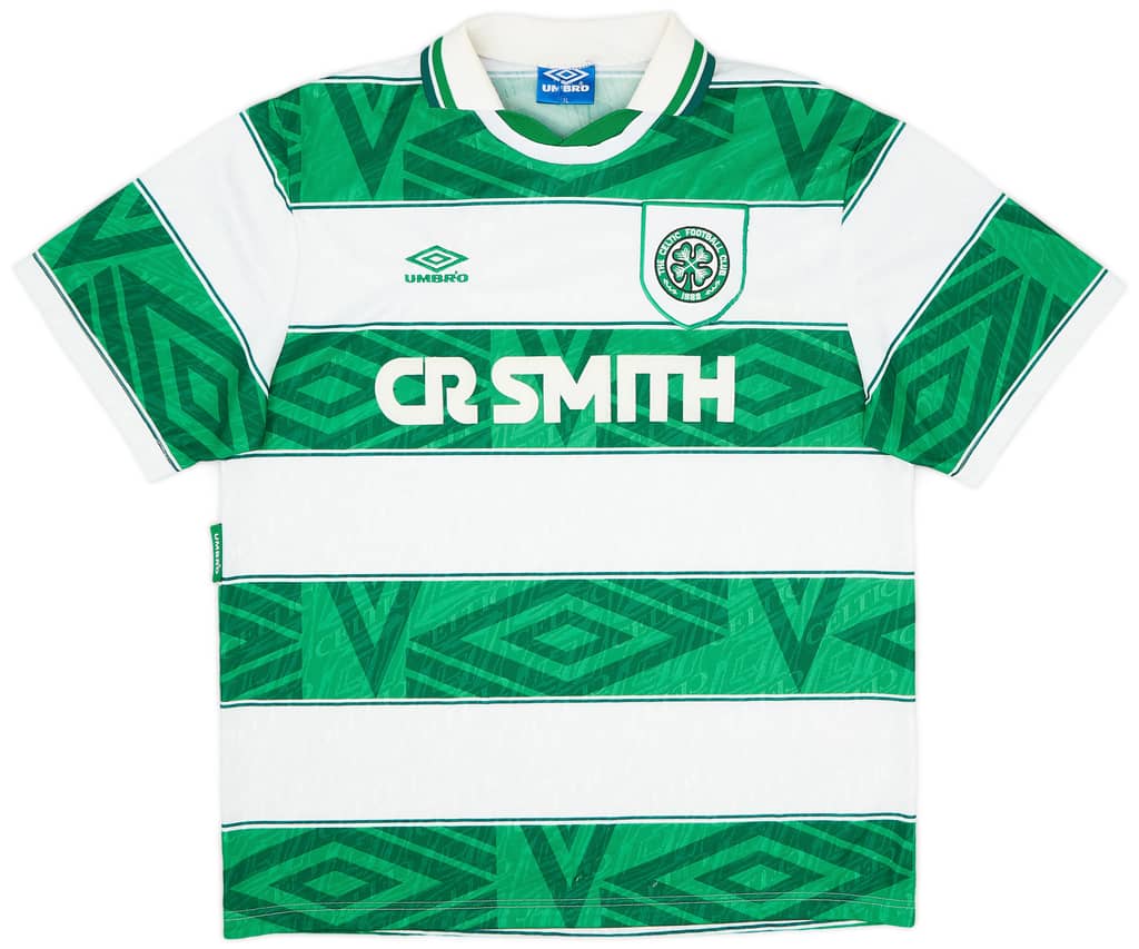 1993-95 Celtic Home Shirt - 9/10 - (XL)