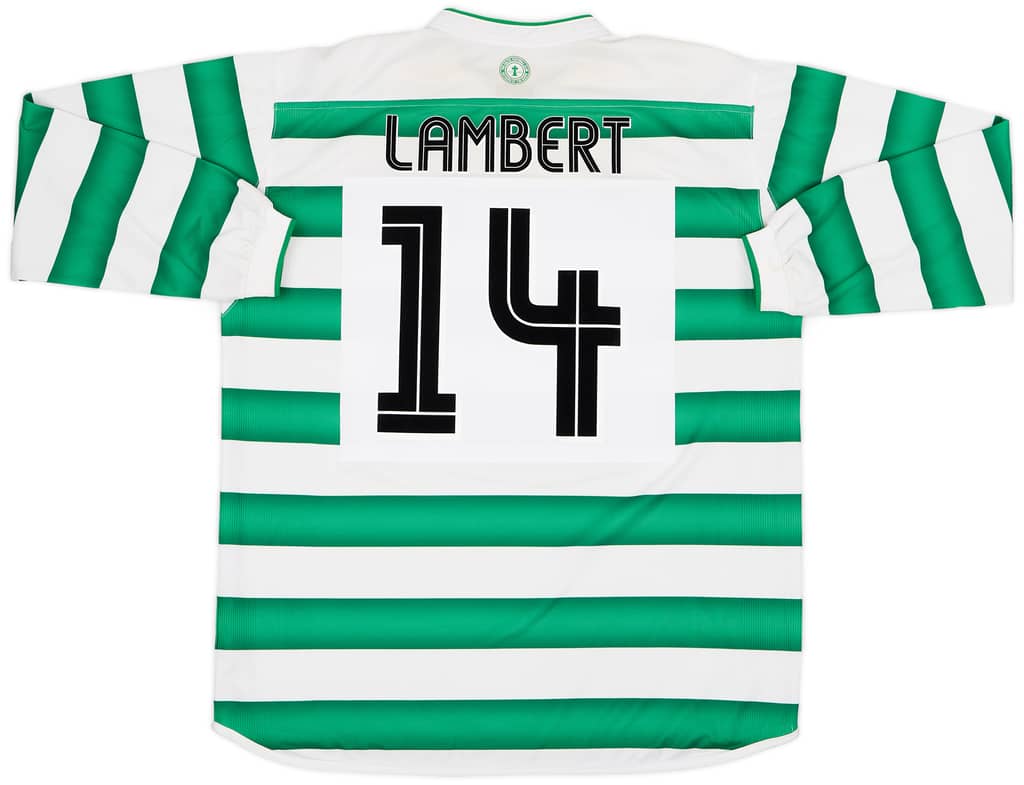 2003-04 Celtic Home L/S Shirt Lambert #14  - 6/10 - (XL)