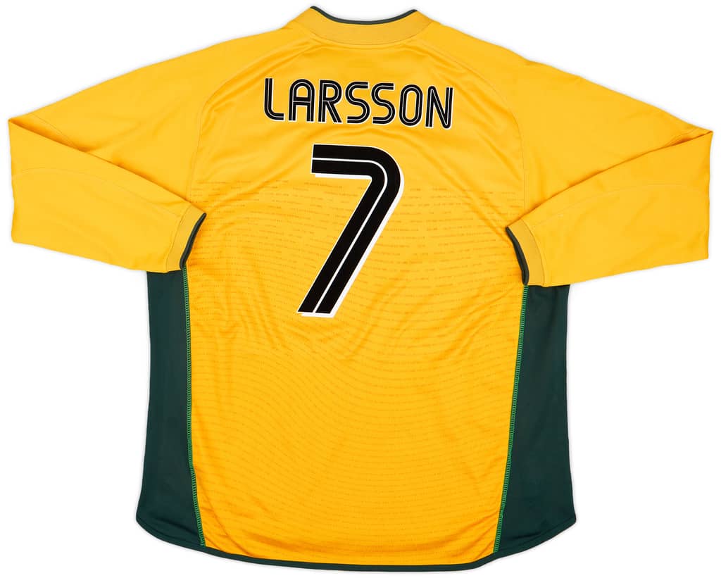 2002-03 Celtic Away L/S Shirt Larsson #7 - 7/10 - (XXL)