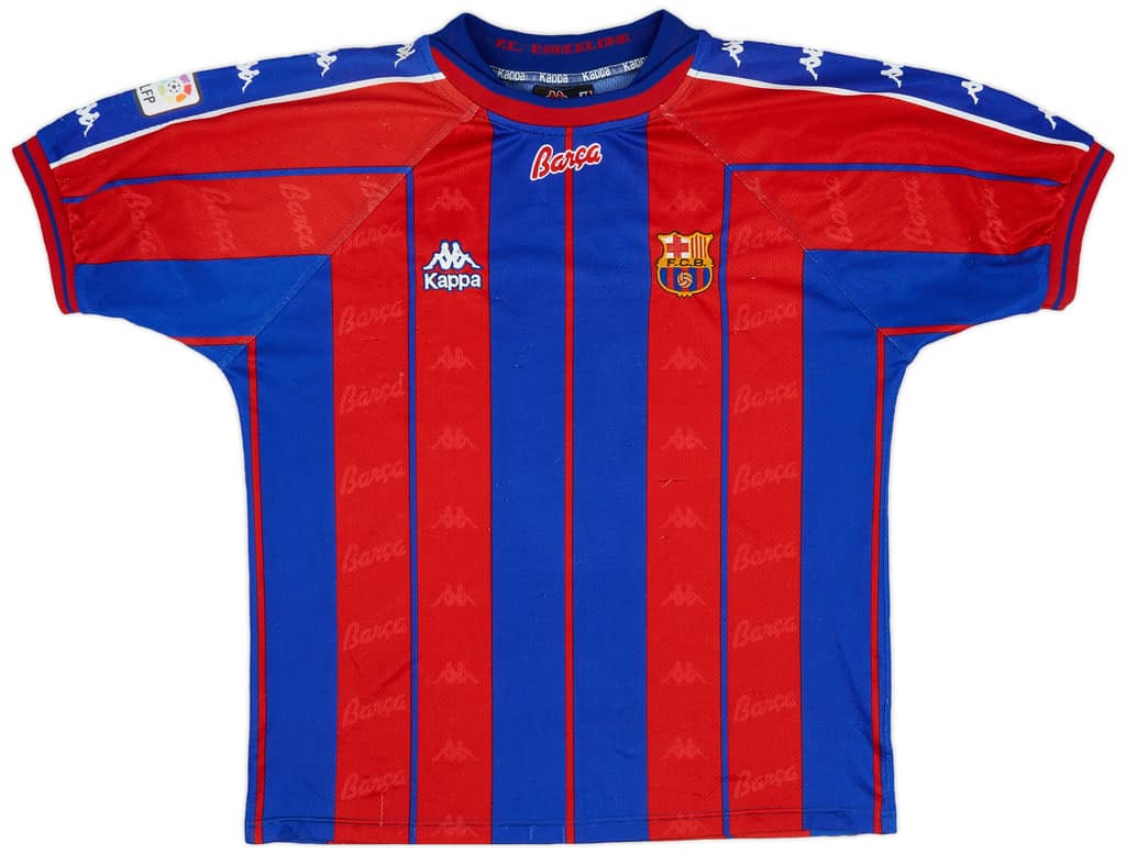 1997-98 Barcelona Home Shirt Anderson #9 - 8/10 - (M)
