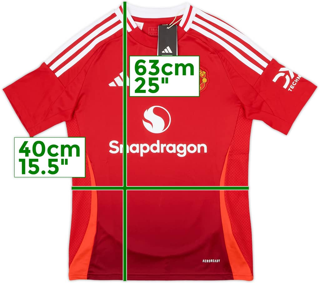 2024-25 Manchester United Home Shirt (M.Boys)