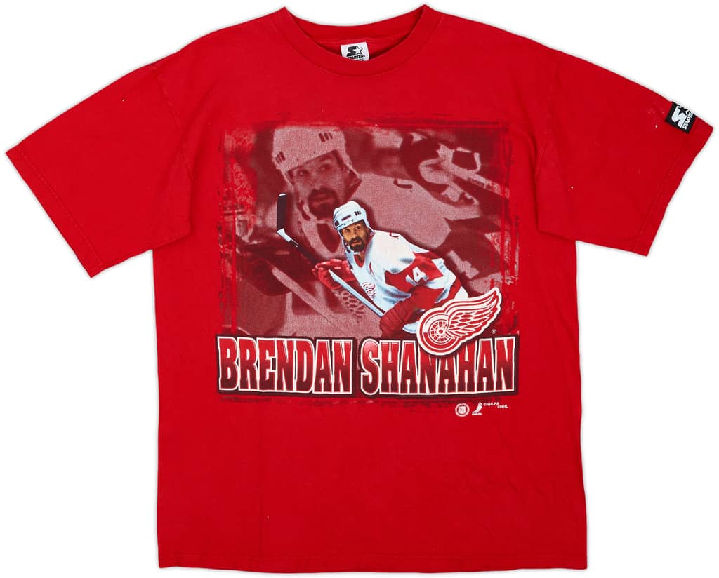1996-99 Detroit Red Wings Brendan Shanahan Starter Graphic Tee - 7/10 - (M)