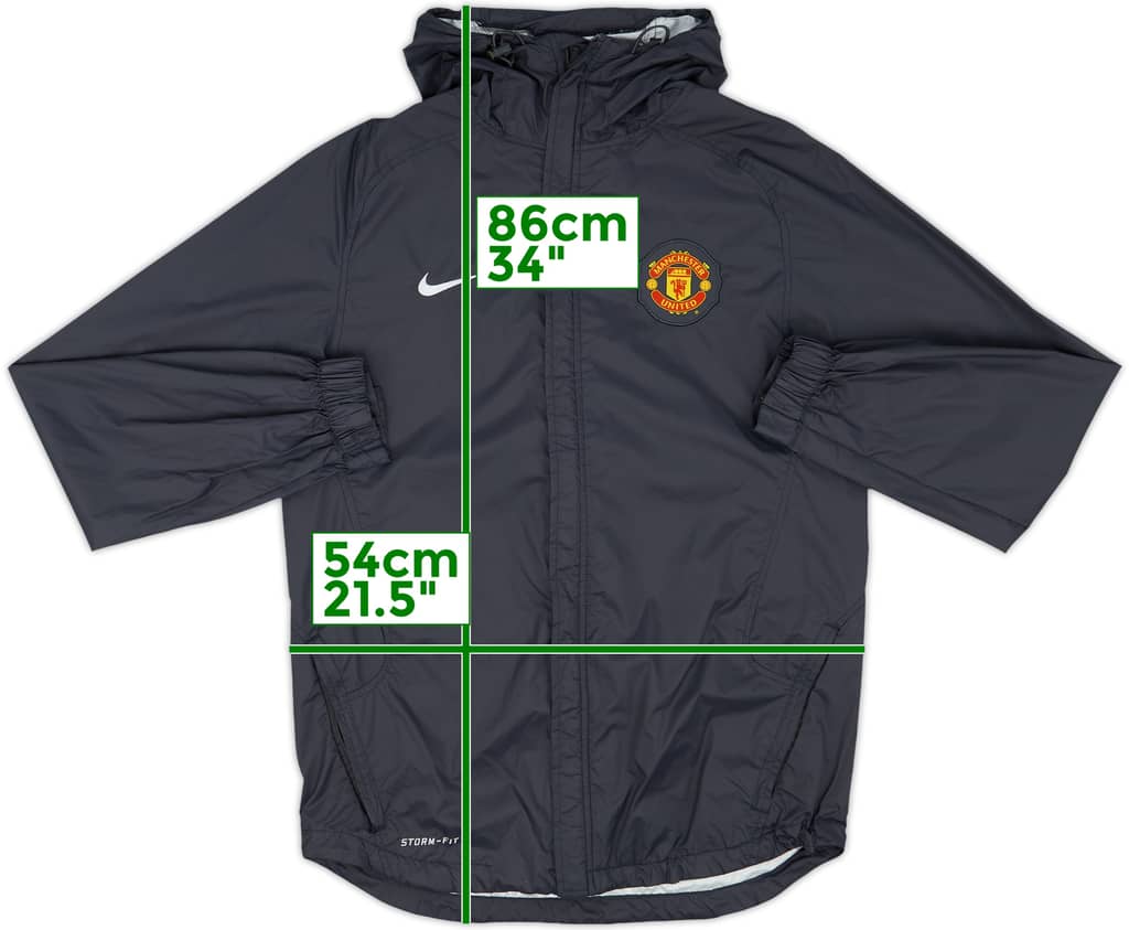 2010-11 Manchester United Nike Hooded Rain Jacket - 6/10 - (S)