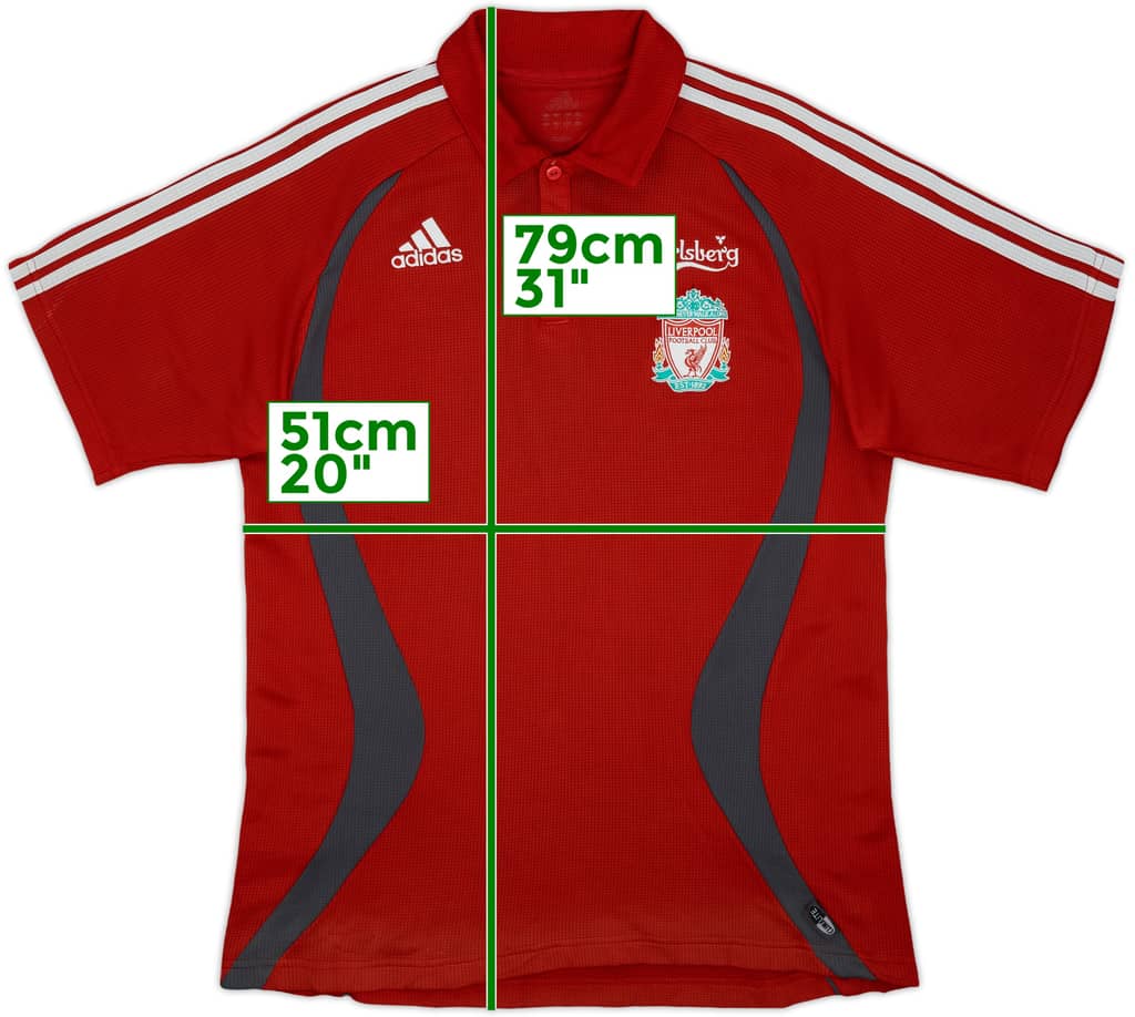 2006-07 Liverpool adidas Polo Shirt - 7/10 - (L)
