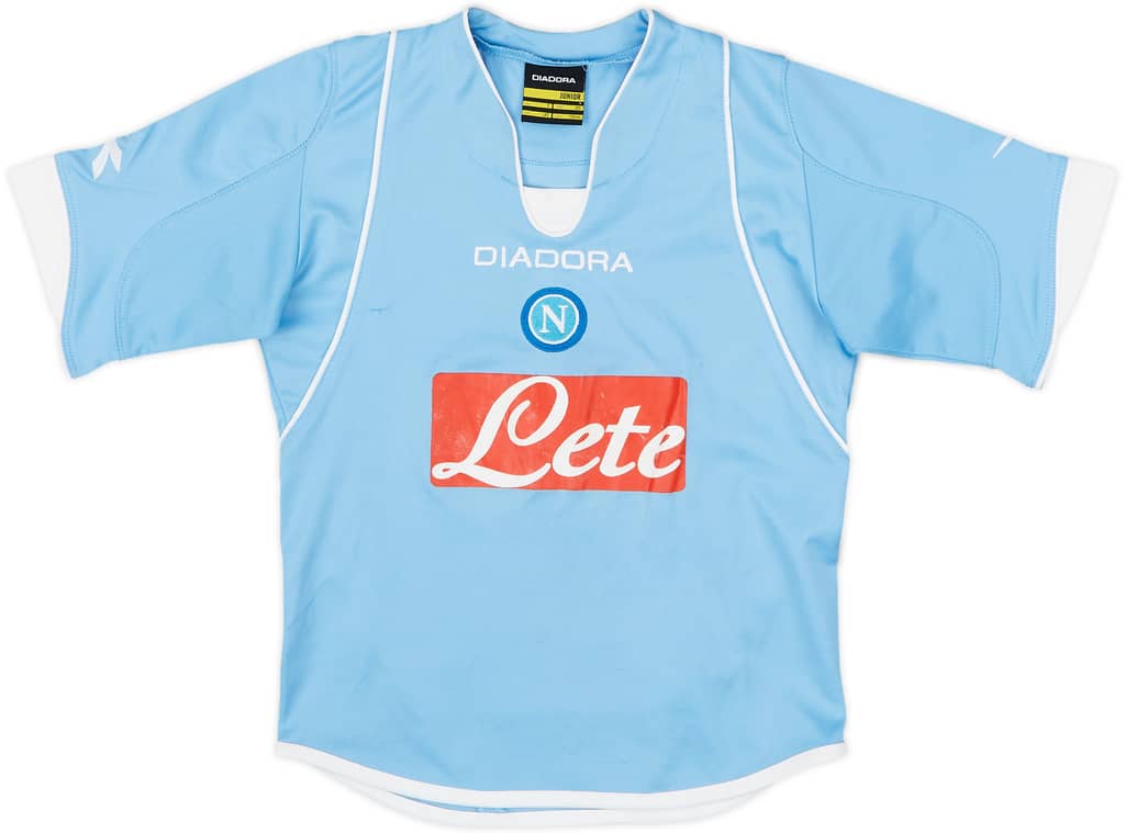 2007-08 Napoli Home Shirt - 7/10 - (5-6 Years)