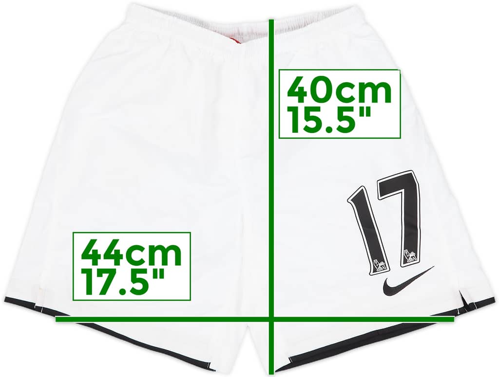 2007-08 Manchester United Home Shorts #17 - 8/10 - (S.Boys)