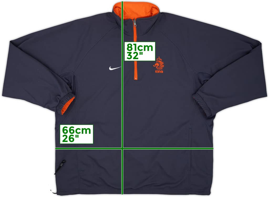 2000-01 Netherlands Nike Reversible 1/4 Zip Track Jacket - 10/10 - (L)