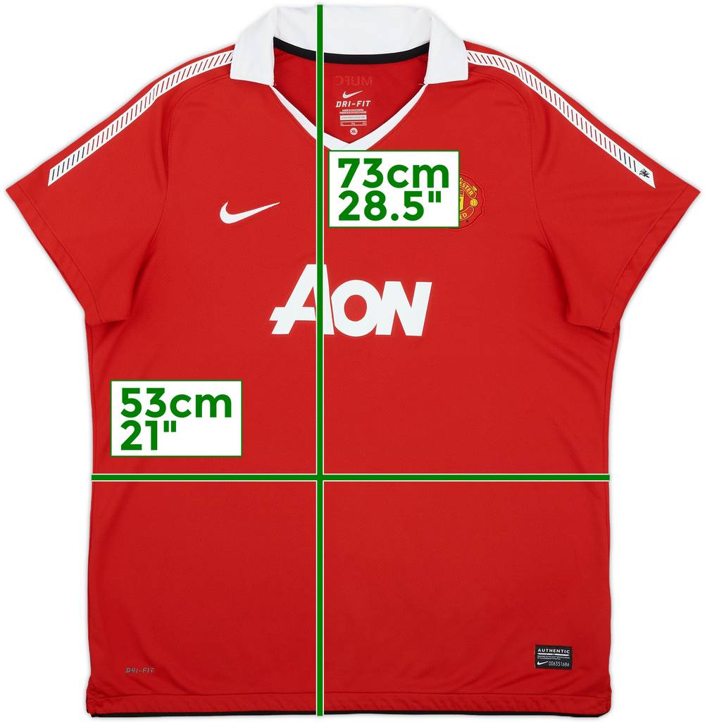 2010-11 Manchester United Home Shirt - 8/10 - (Women's XL)