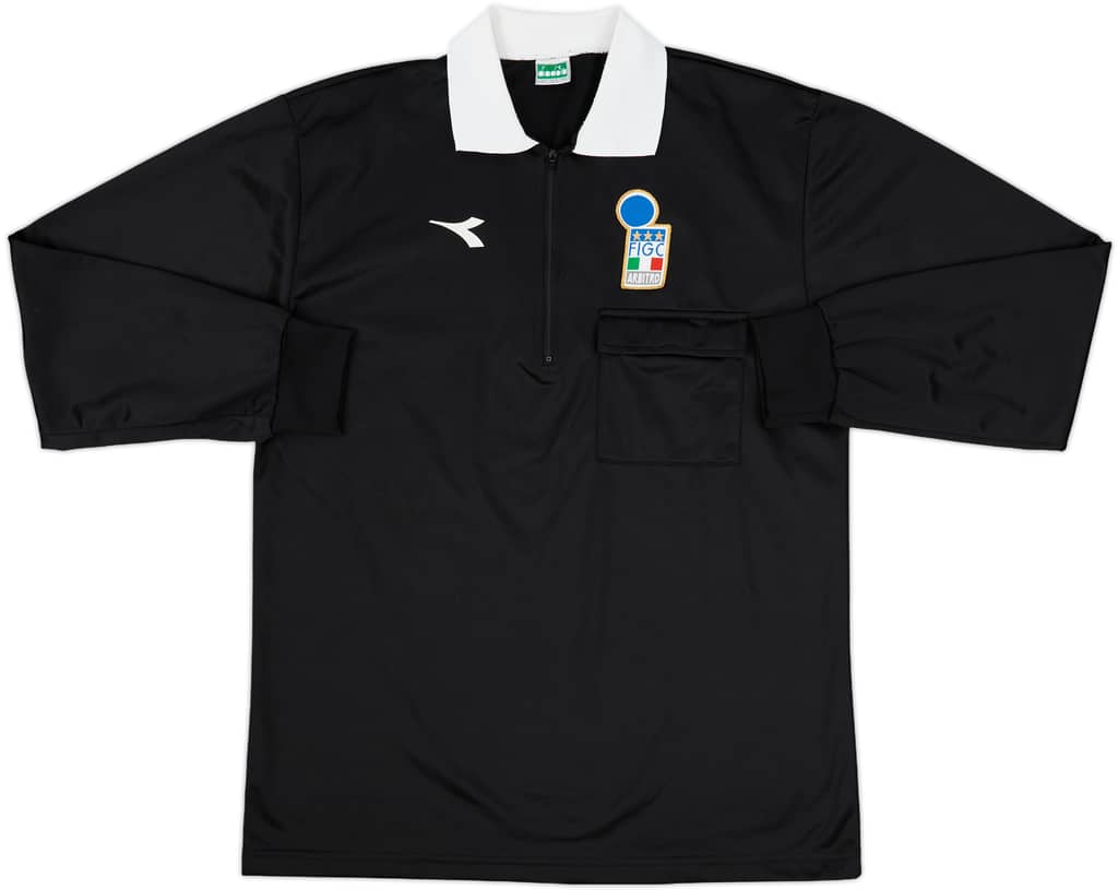 1990s Italy FIGC Diadora Referee L/S Shirt - 6/10 - (XL)