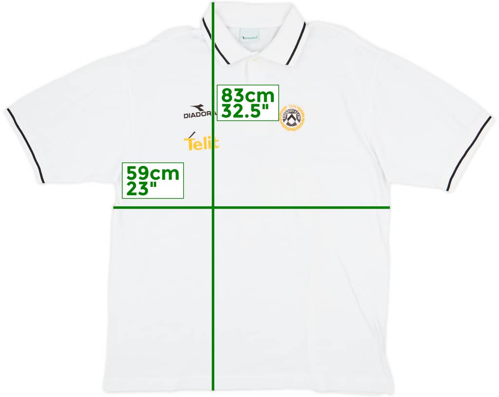 1999-00 Udinese Diadora Polo Shirt - 7/10 - (L/XL)
