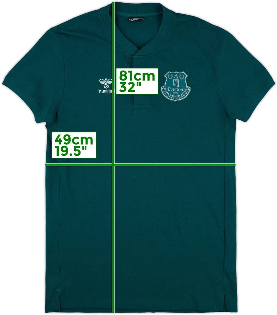 2021-22 Everton Hummel Polo Shirt - 9/10 - (L)