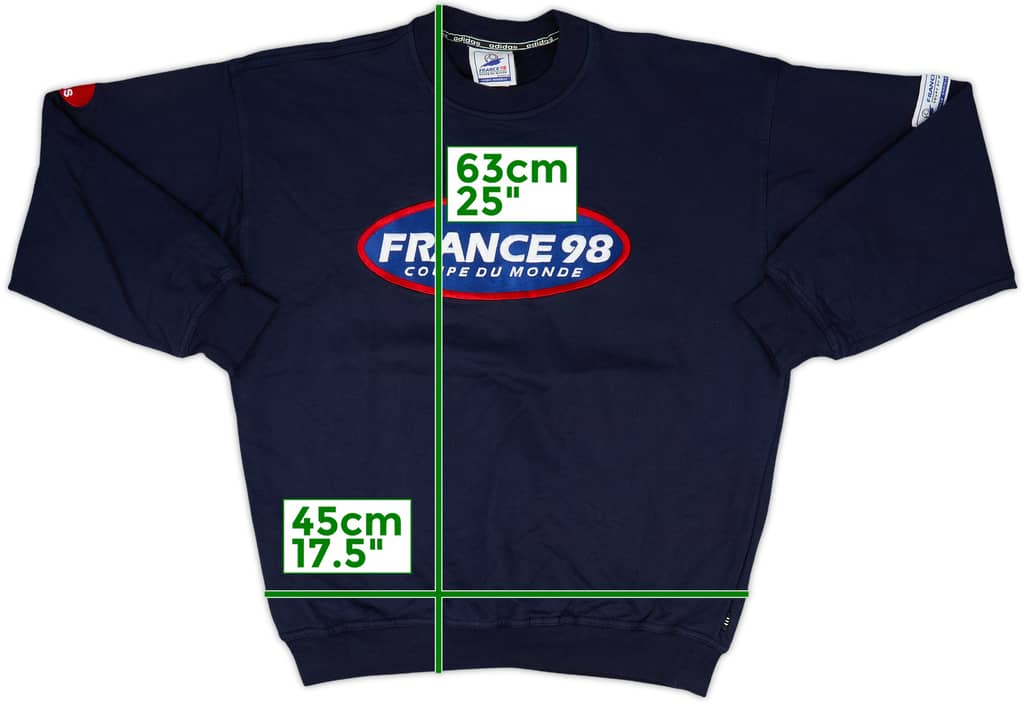 1998 France adidas 'Coupe De Monde' Sweat Top - 8/10 - (S)