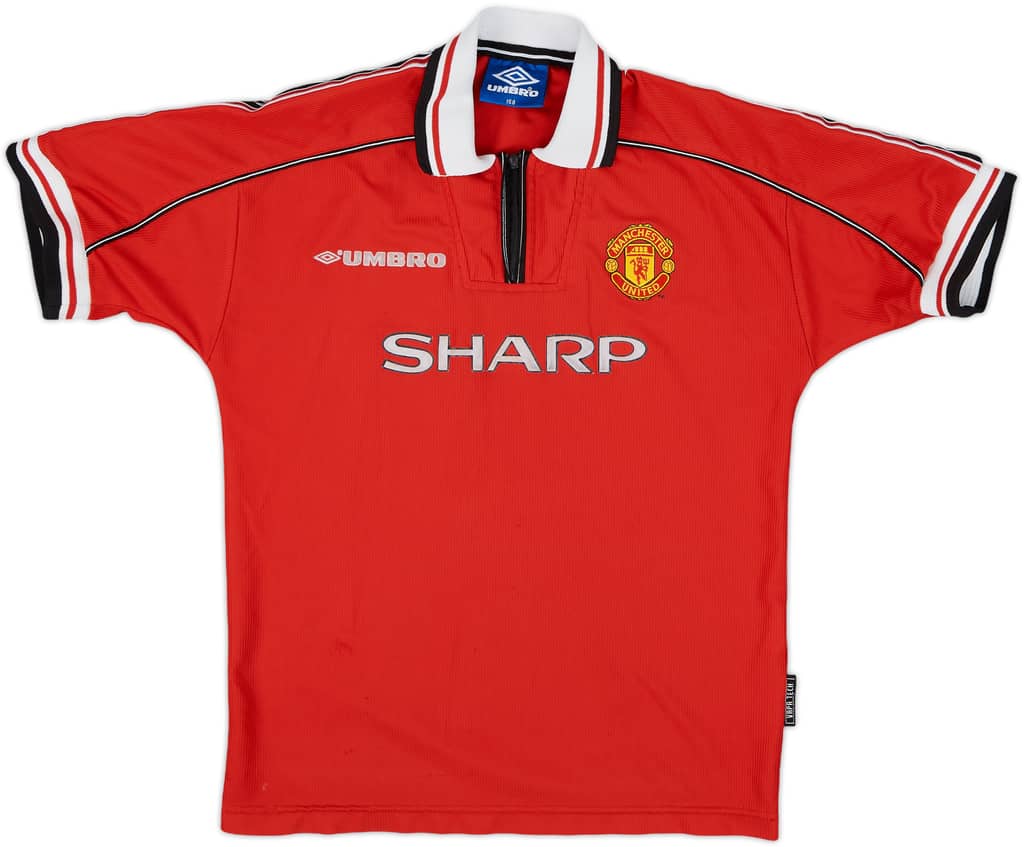 1998-00 Manchester United Home Shirt - 5/10 - (L.Boys)