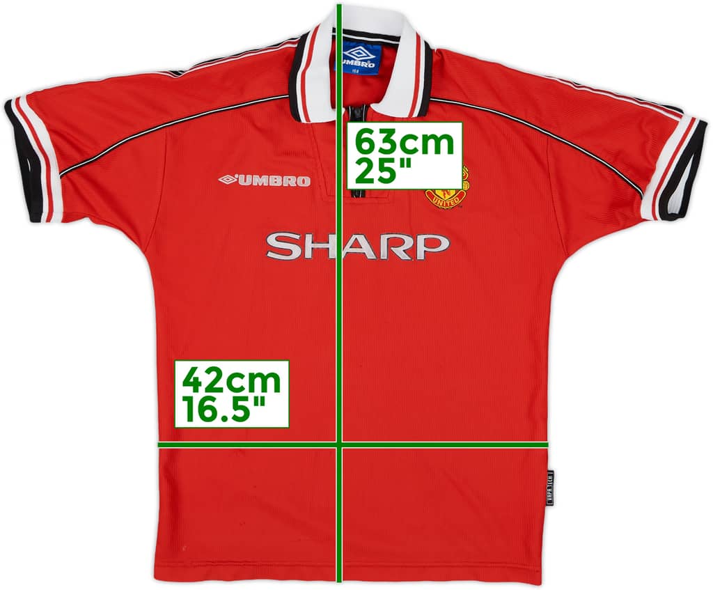 1998-00 Manchester United Home Shirt - 5/10 - (L.Boys)