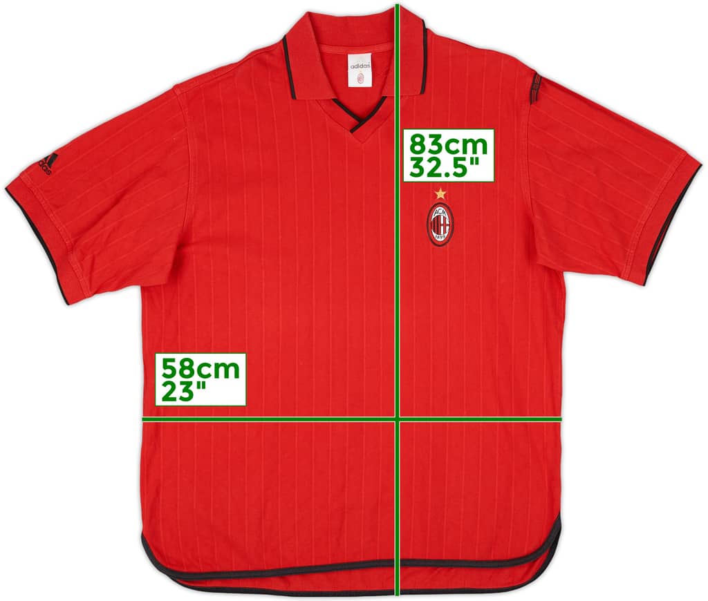 2001-02 AC Milan adidas Training Shirt - 8/10 - (L)