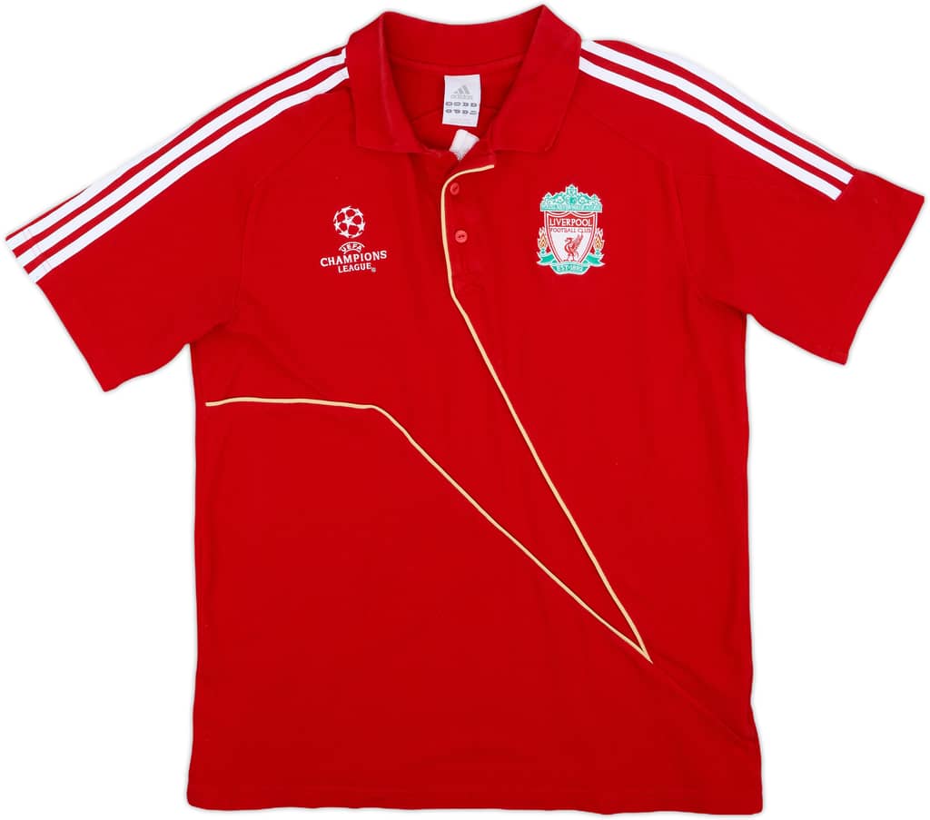 2009-10 Liverpool adidas Champions League Polo Shirt - 8/10 - (L)