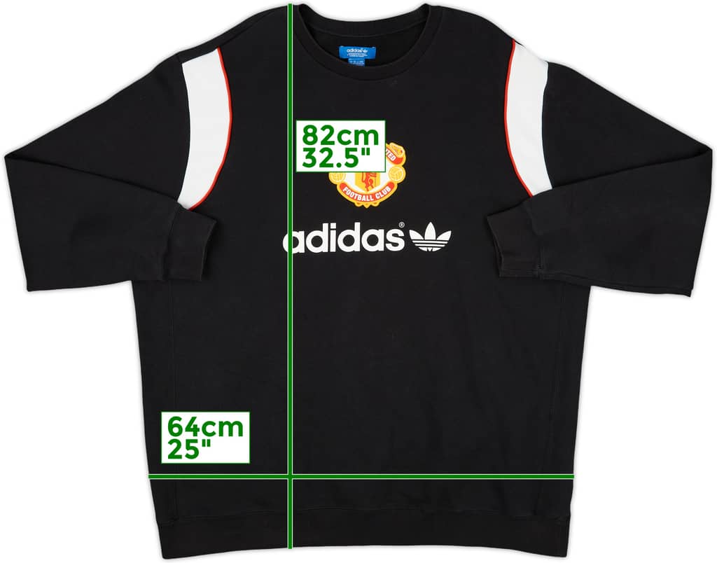 2015-16 Manchester United adidas Originals Sweat Top - 8/10 - (XXL)