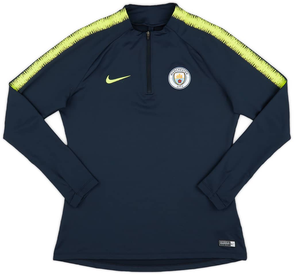 2018-19 Manchester City Nike 1/4 Zip Training Top - 9/10 - (S)
