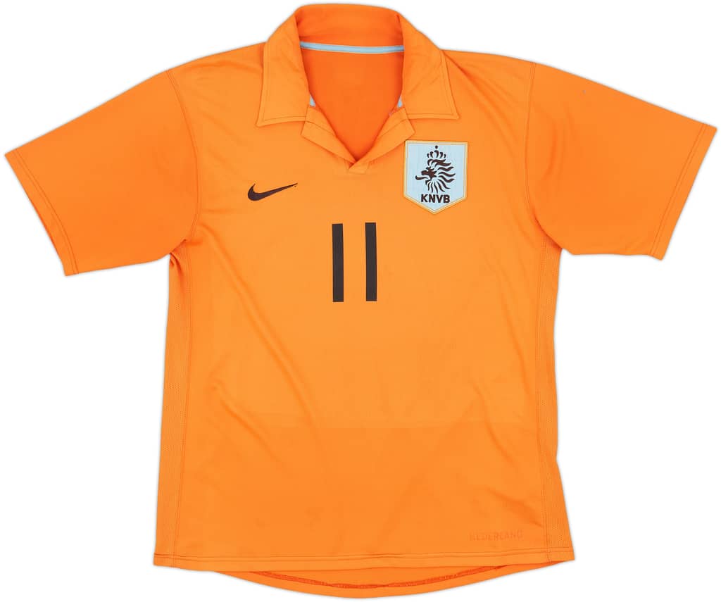 2006-08 Netherlands Home Shirt Robben #11 - 6/10 - (M)