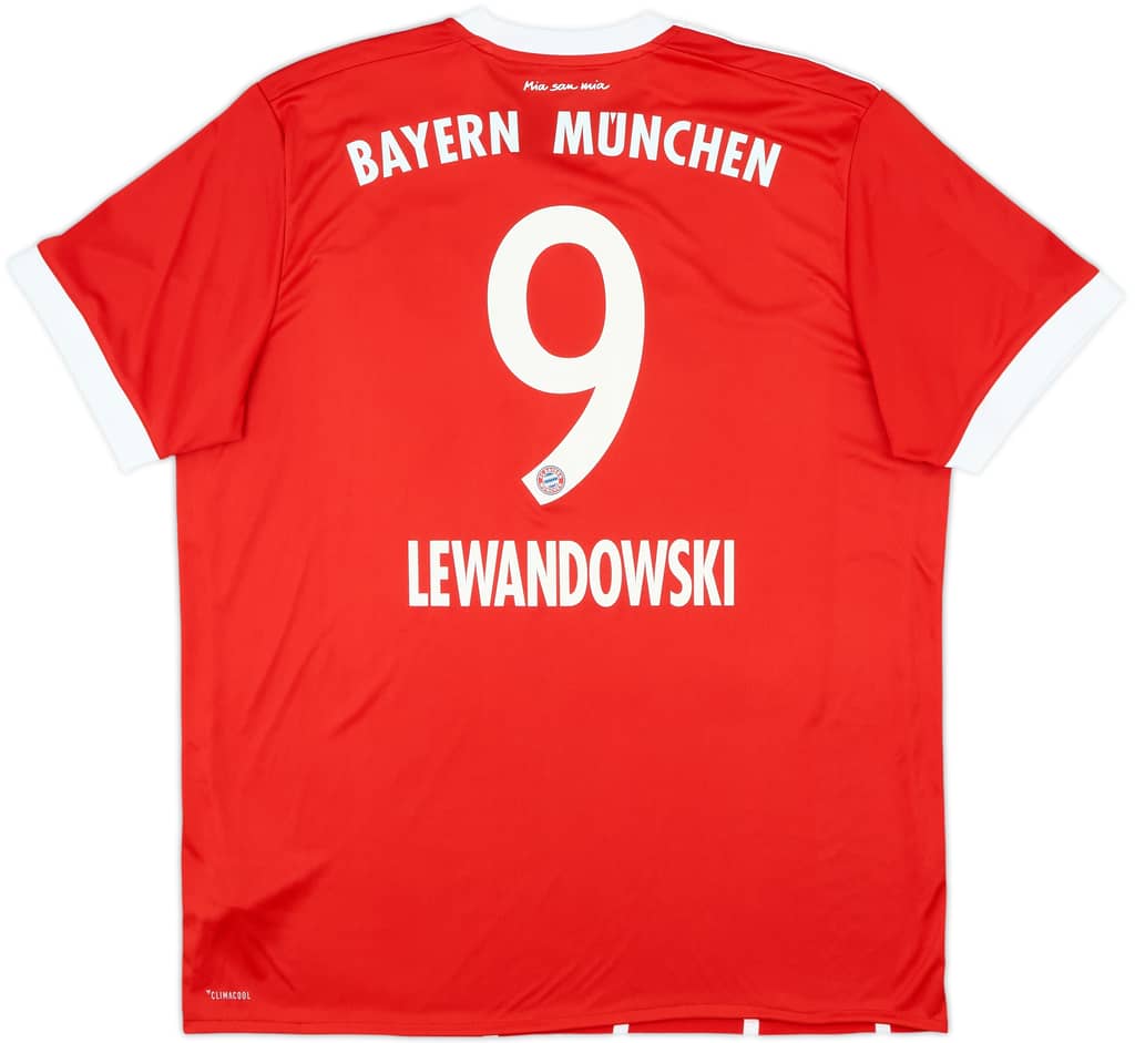 2017-18 Bayern Munich Home Shirt Lewandowski #9 - 8/10 - (S)