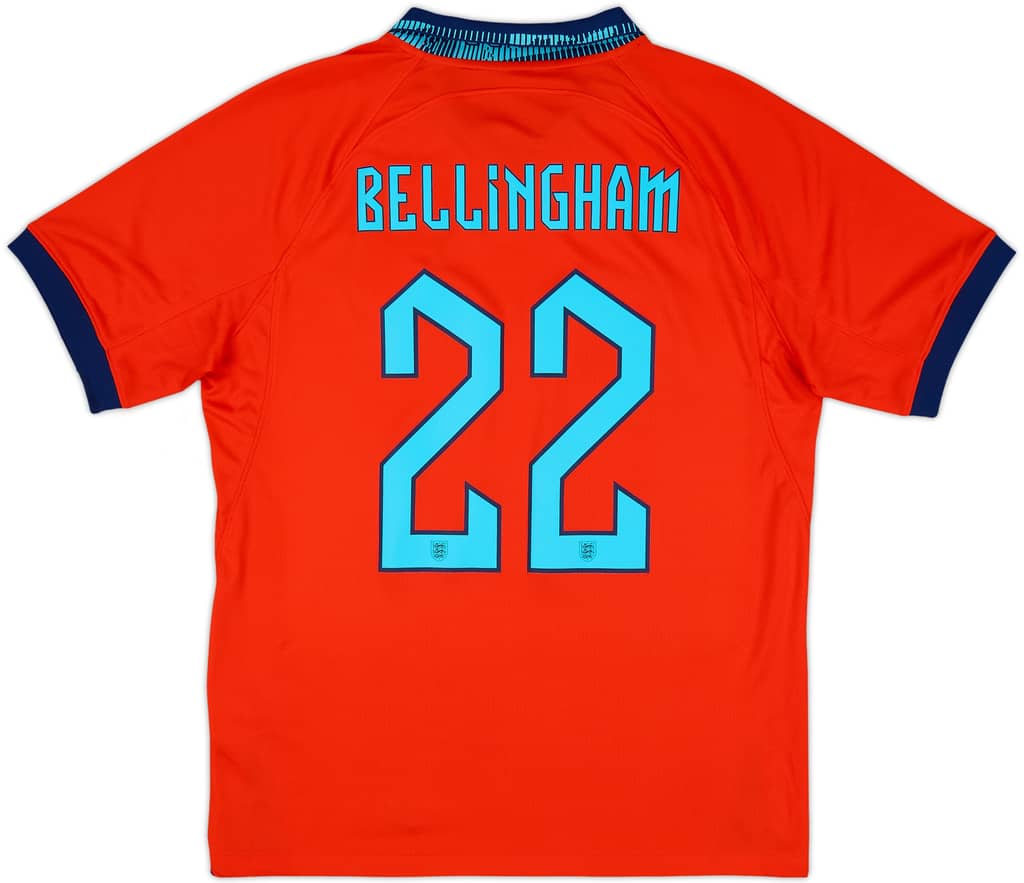 2022-23 England Away Shirt Bellingham #22 - 8/10 - (S)