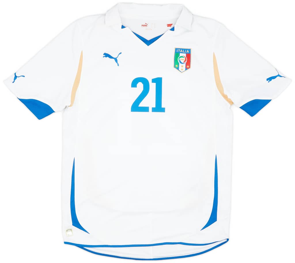 2010-12 Italy Away Shirt Pirlo #21 - 8/10 - (S)