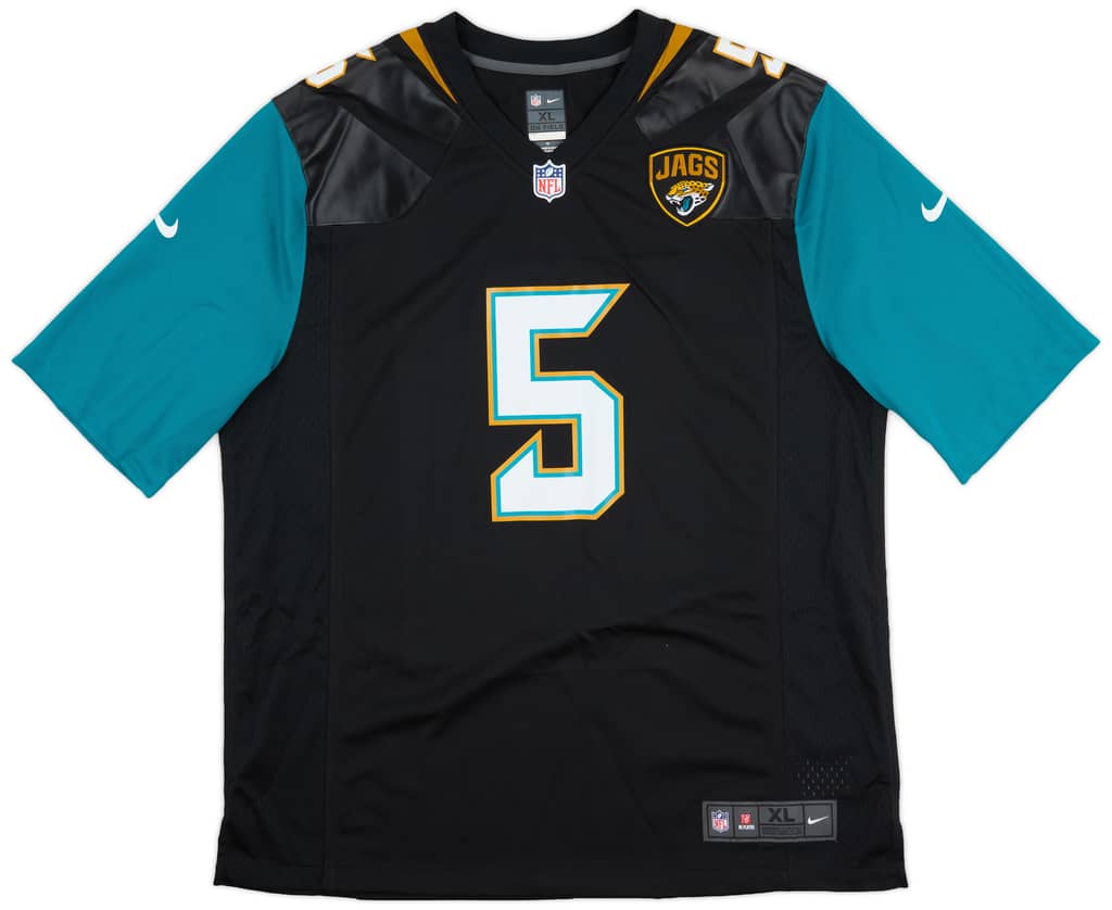 2014-17 Jacksonville Jaguars Bortles #5 Nike Game Home Jersey (Excellent) XL