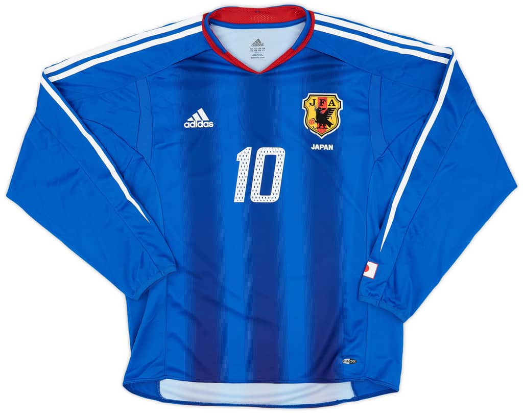2004-06 Japan Home L/S Shirt Nakamura #10 - 6/10 - (L)