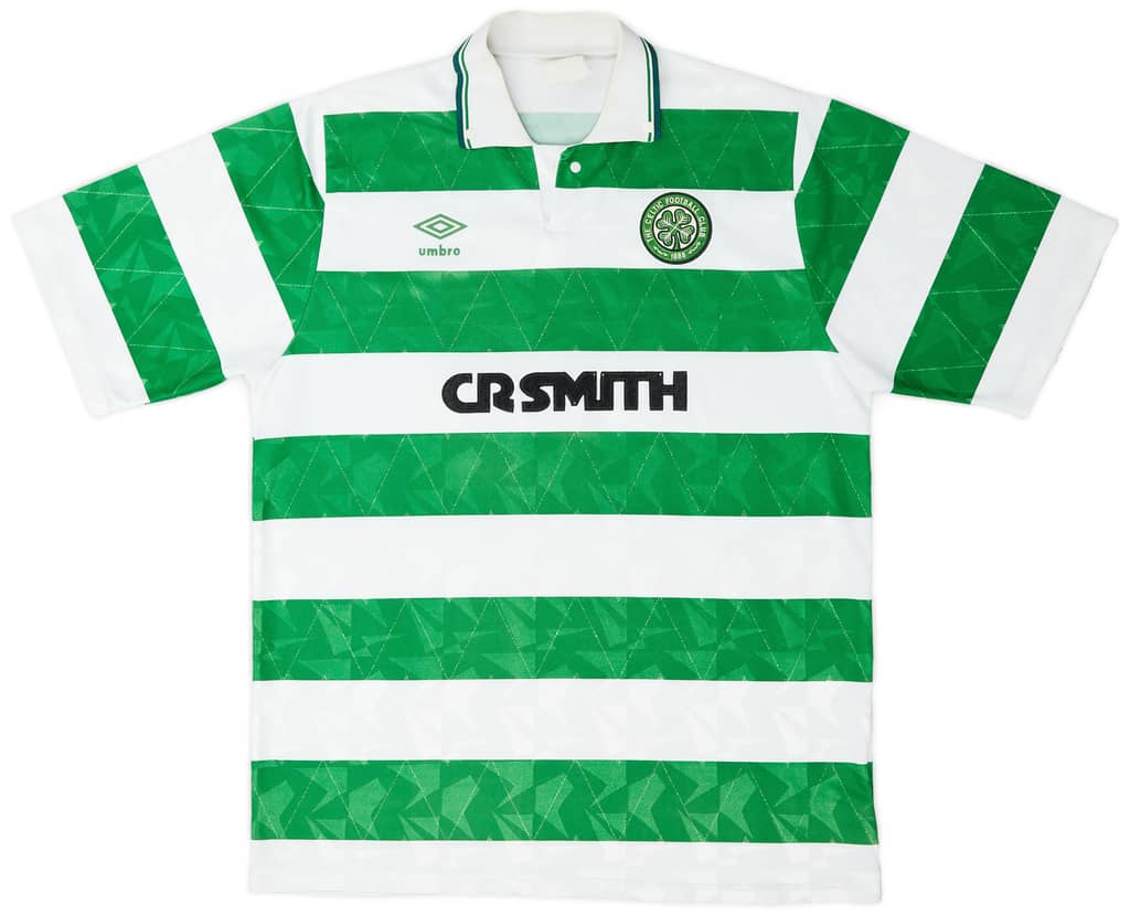 1989-91 Celtic Home Shirt - 8/10 - (XL)
