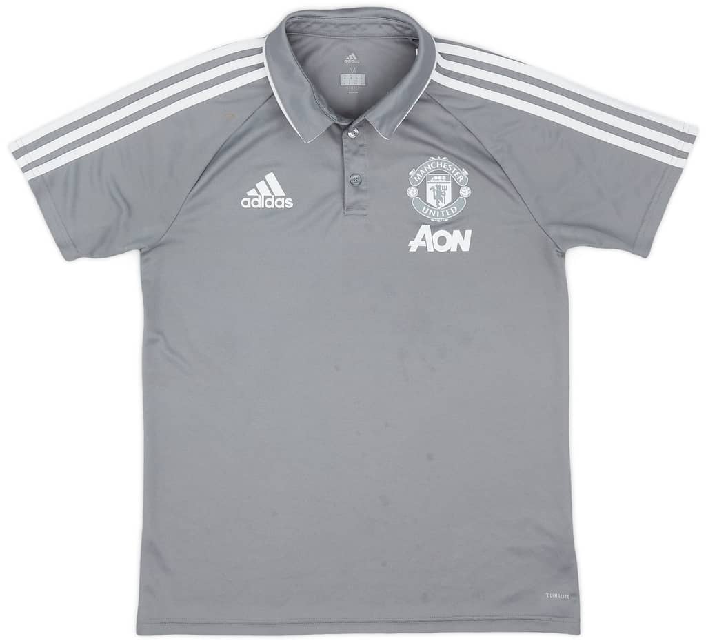 2017-18 Manchester United adidas Training Polo Shirt - 8/10 - (M)