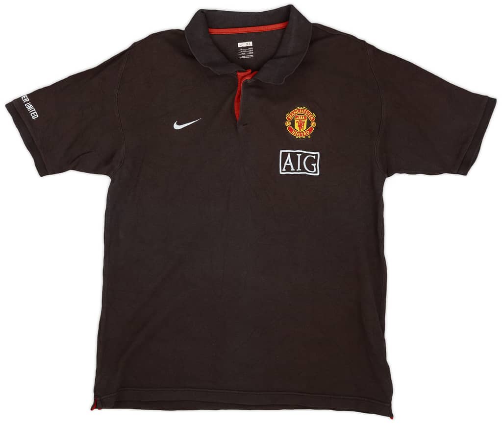 2008-09 Manchester United Nike Polo Shirt - 7/10 - (XL)