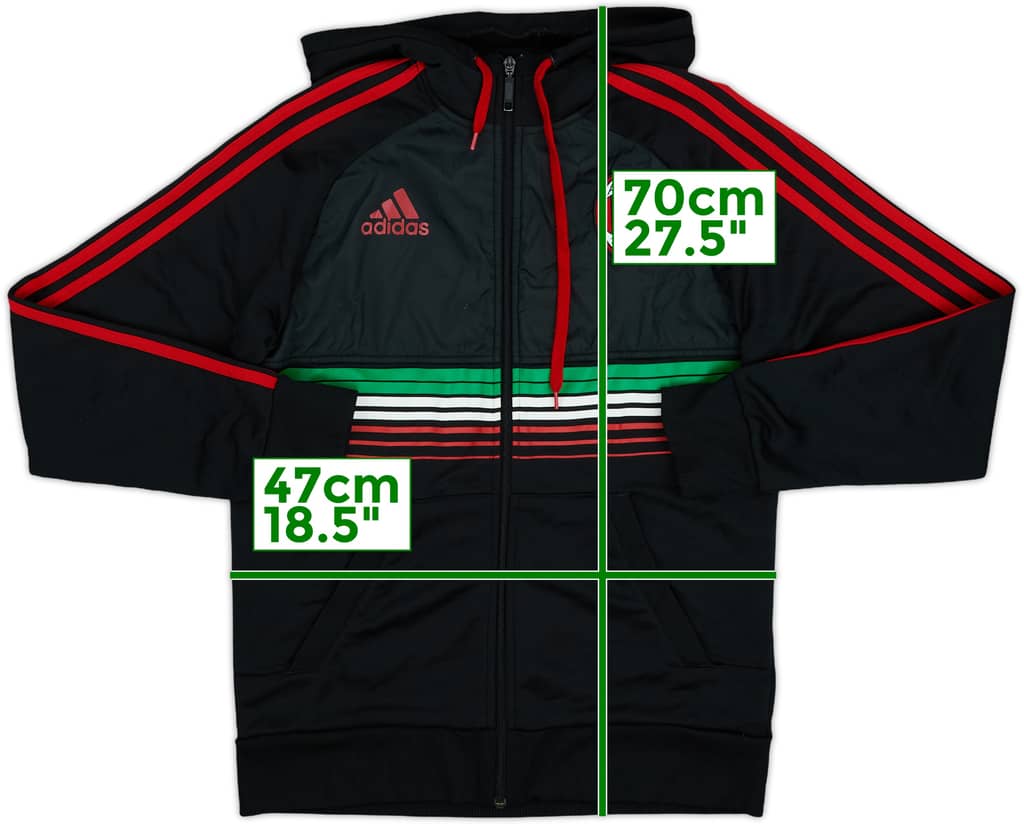 2011-12 AC Milan adidas Hooded Track Jacket - 8/10 - (S)