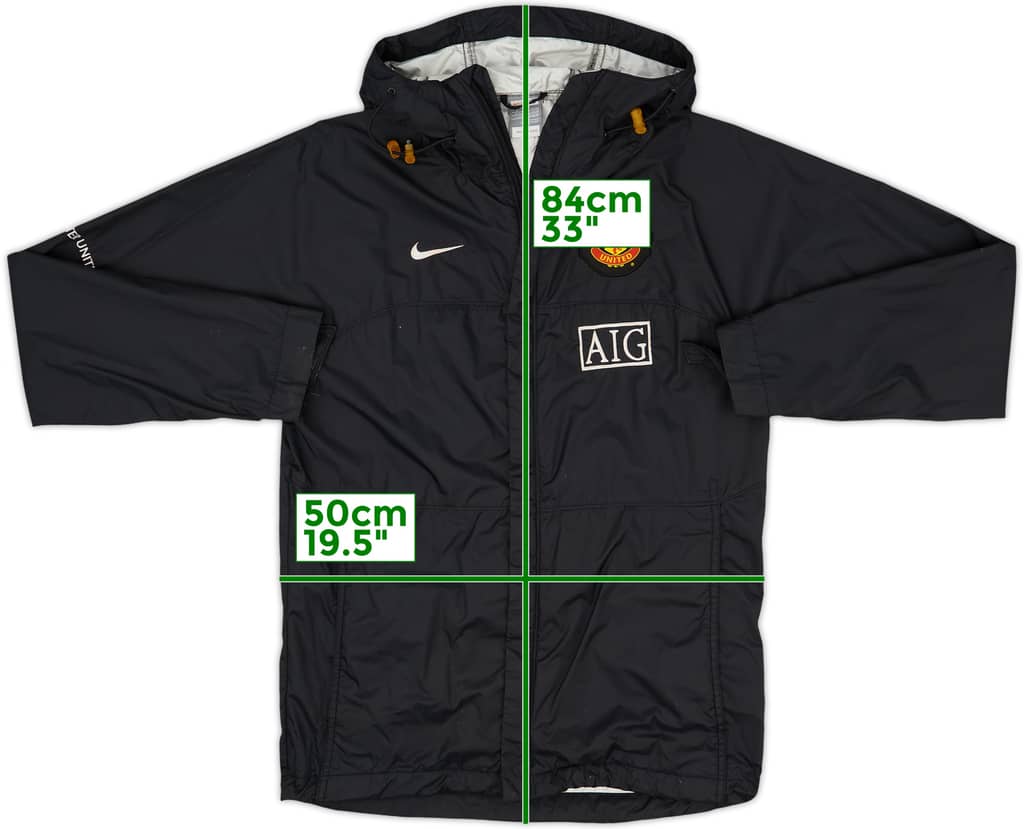 2008-09 Manchester United Nike Hooded Rain Jacket - 6/10 - (S)