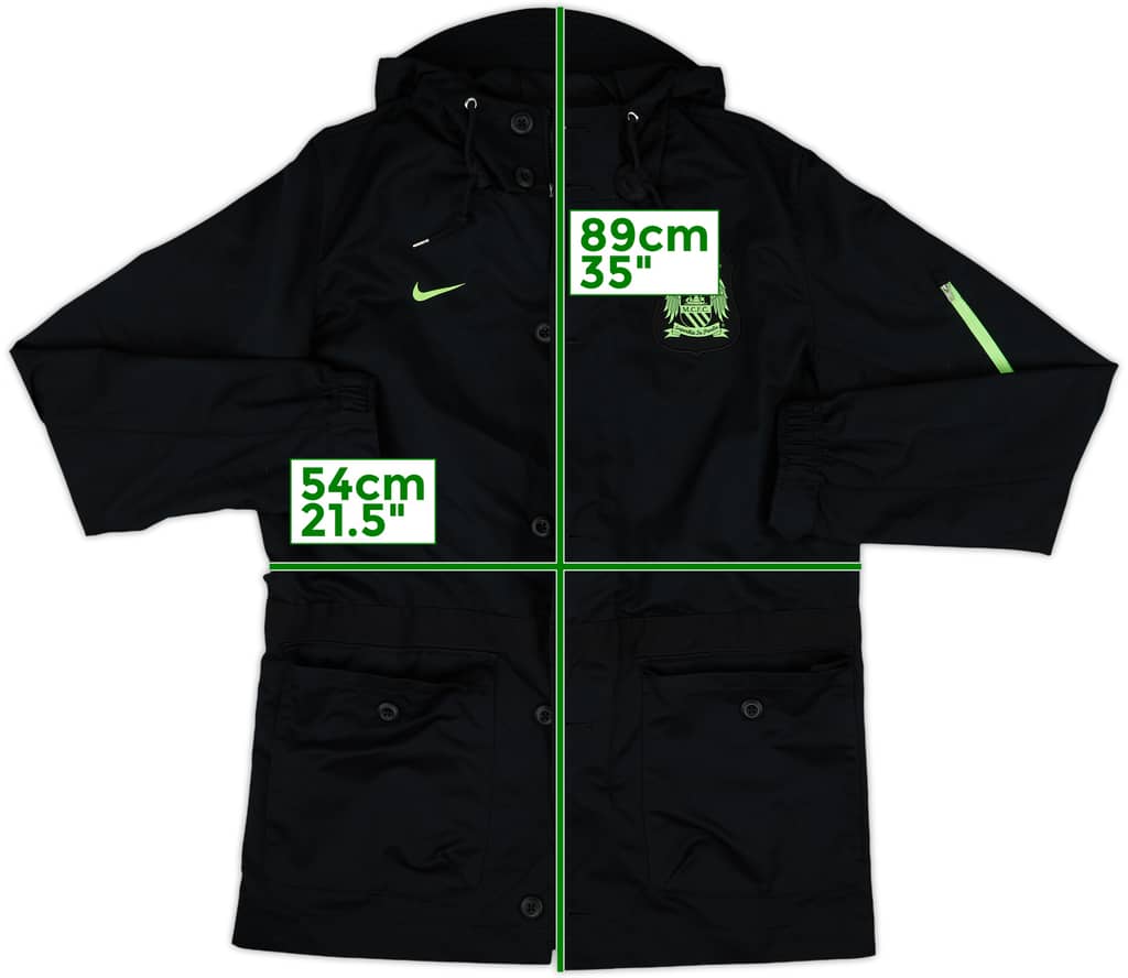 2015-16 Manchester City Nike Hooded Rain Jacket - 8/10 - (M)