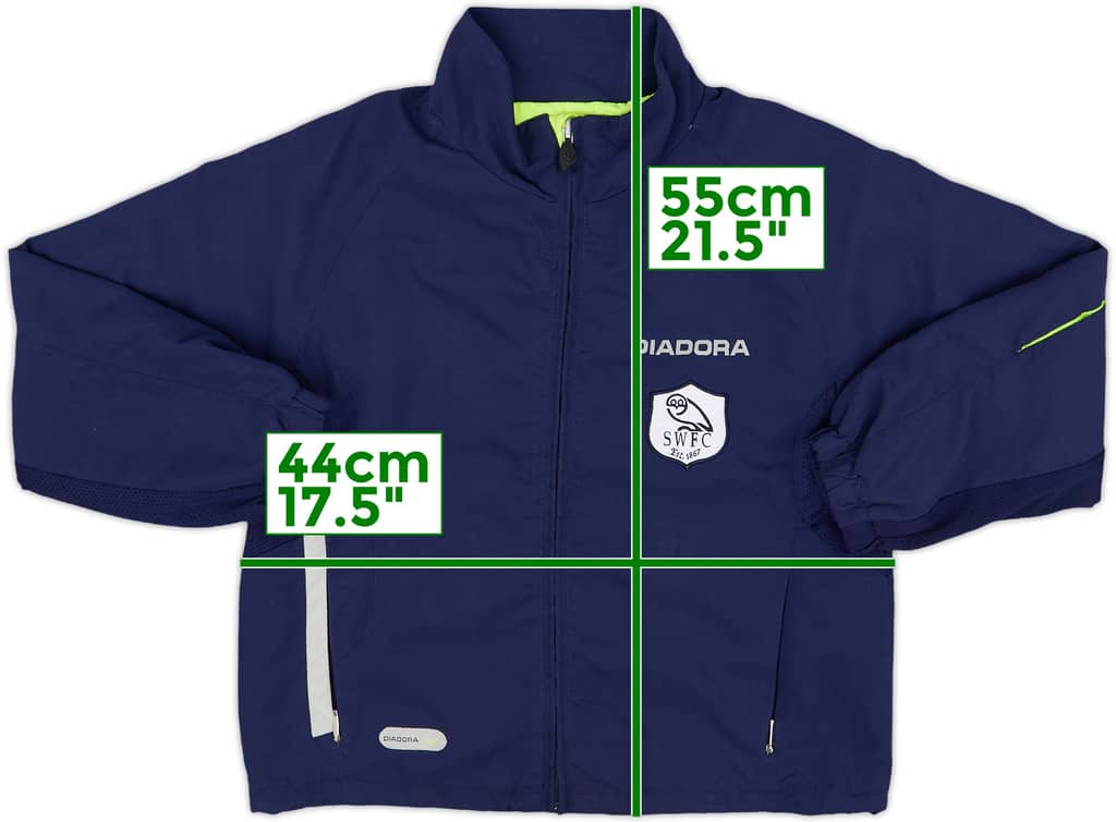 2004-06 Sheffield Wednesday Diadora Track Jacket - 8/10 - (S.Boys)
