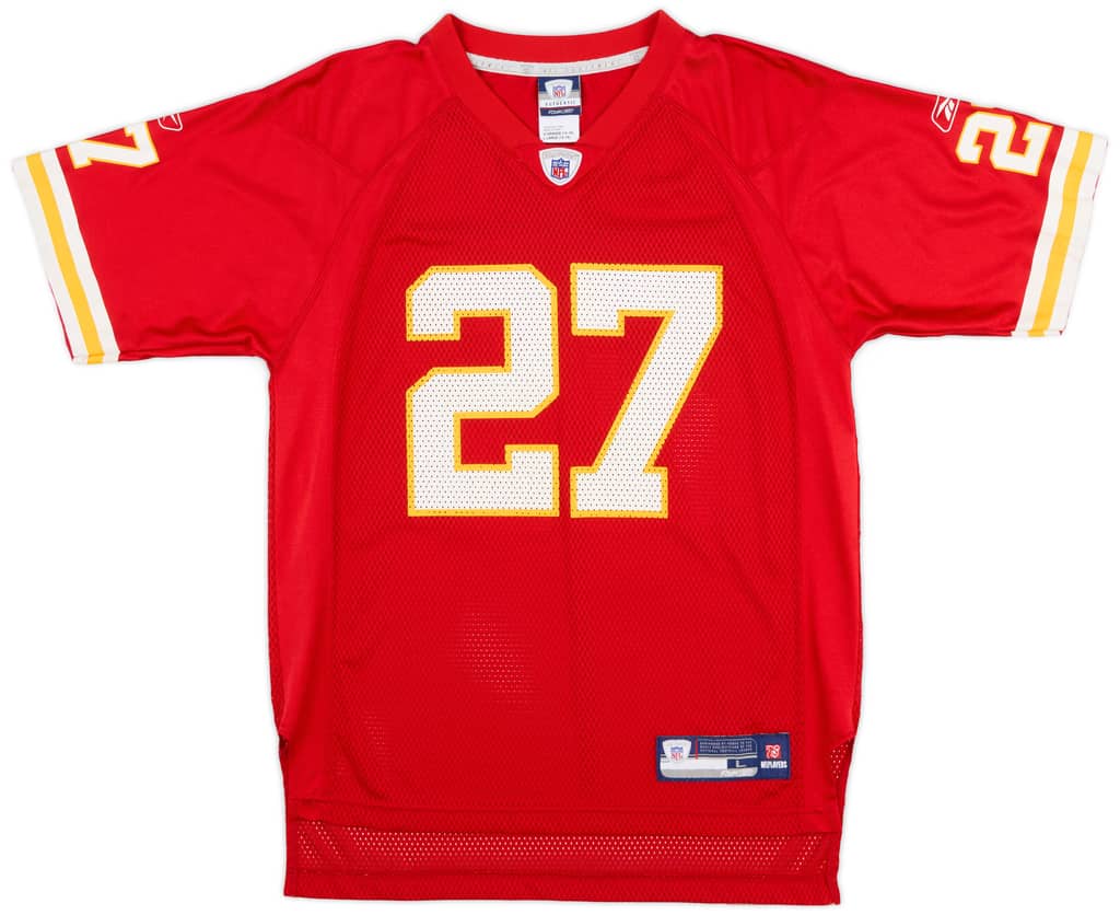 2007 Kansas City Chiefs L. Johnson #27 Reebok On Field Home Jersey (Excellent) L.Kids