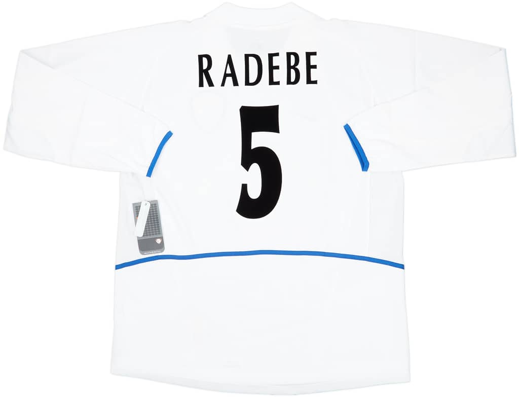 2002-03 Leeds United Home L/S Shirt Radebe #5 (XL)