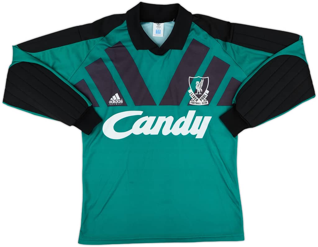 1991-92 Liverpool GK Shirt - 8/10 - (S)